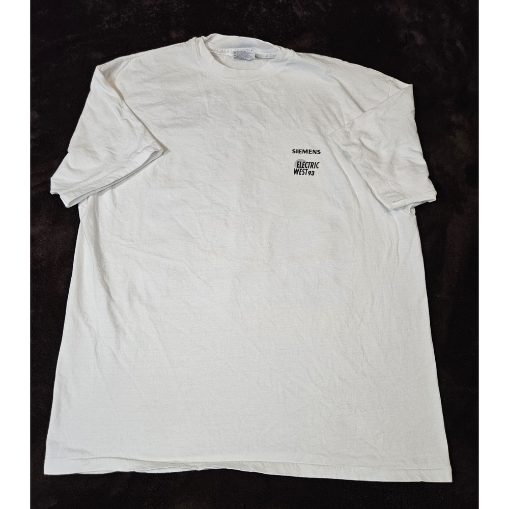 Vintage Single Stitch Siemens Company T-Shirt Size XL Fits Like a Large